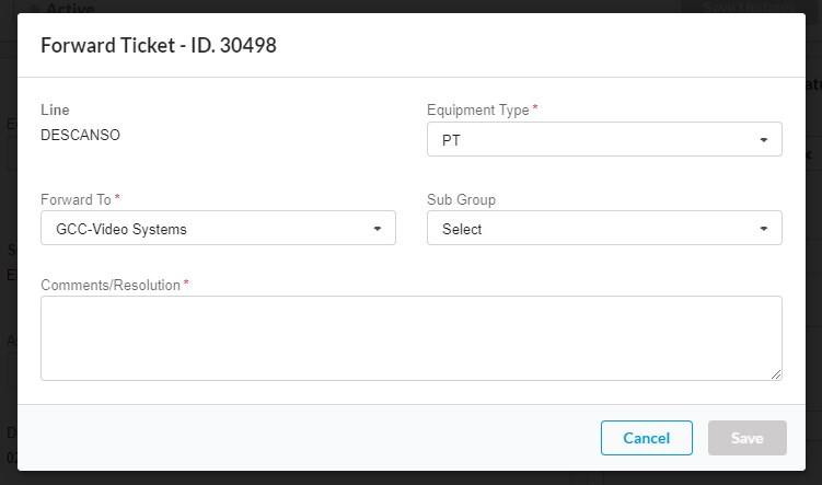 Trouble Ticket Forward